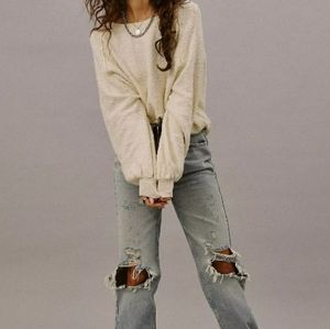 Free People New Women's Cream Pullover